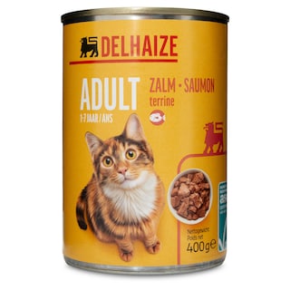 Delhaize | Aliment chat | Terrine | Saumon 