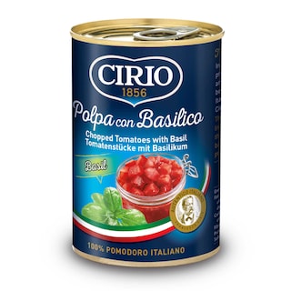 Cirio | Tomatenblokjes | Met | Basilicum 400 gr