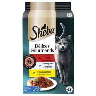 Sheba | Kattenvoeding | Pouch | Cuisine Paris 6 x 50 gr