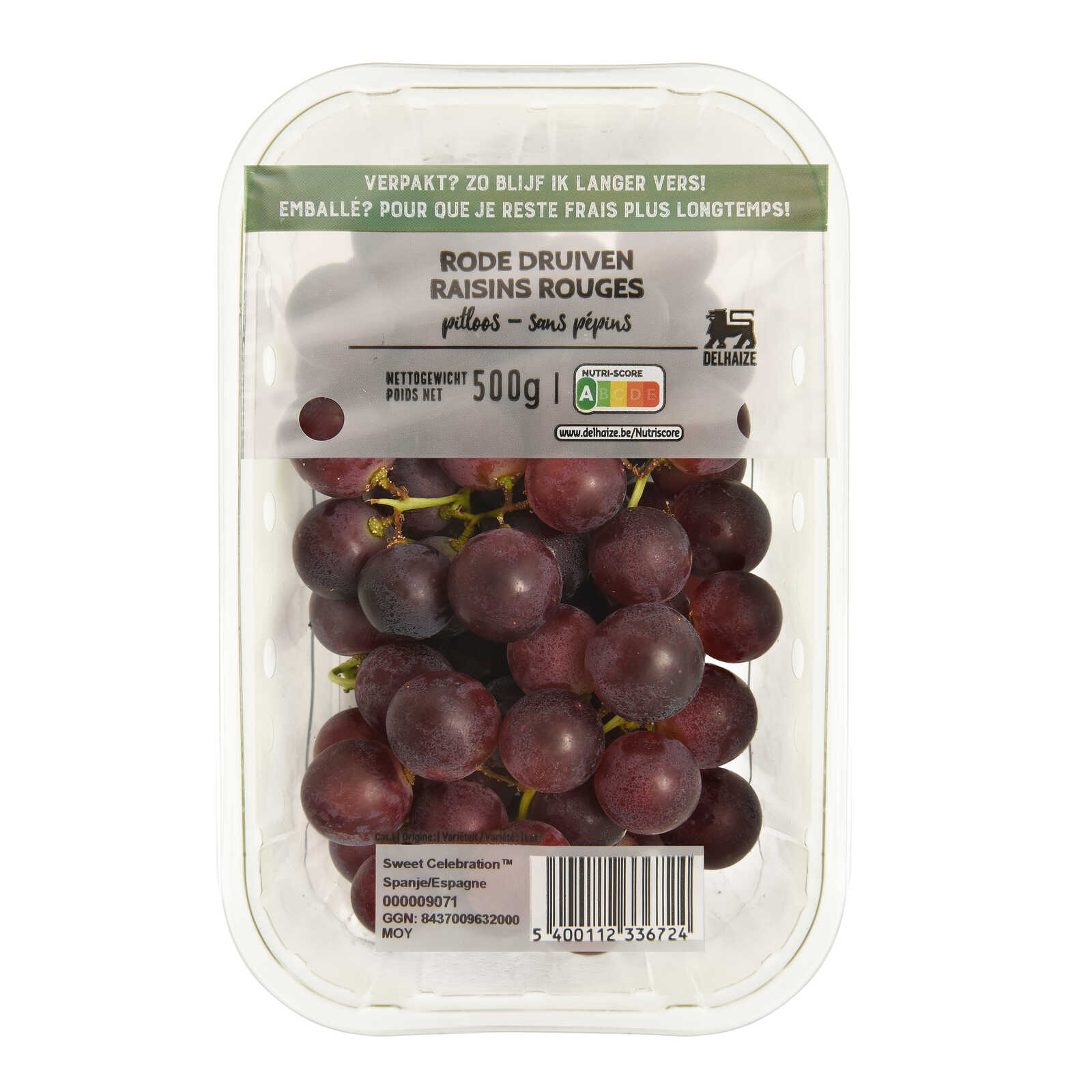 Delhaize Druiven | Rode | Pitloos