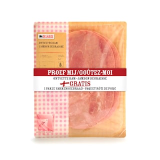 Delhaize | Hesp 150g + 100g varkensgebraad gratis 