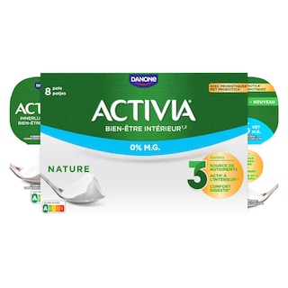 Activia | Yaourt | Nature | 0% m.g. | Probiotiques 