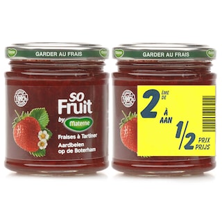 Materne | So Fruit | Confiture | Fraise | 2e 1/2 prix 