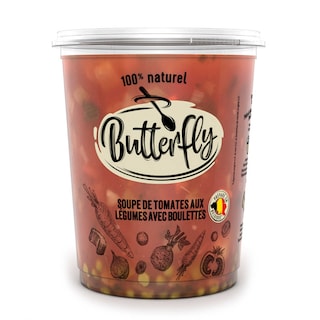 Butterfly | soep | Tomaten | Groenten | Balletjes 