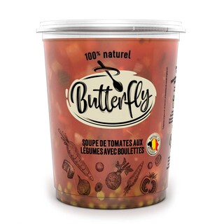 Butterfly | soep | Tomaten | Groenten | Balletjes 