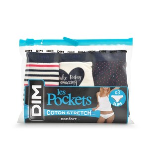 Dim | Slips Pocket Coton | confetti | 36/38 