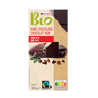 Delhaize | Bio | Chocolade | Puur | 70% | Bio | Fairtrade 100 gr