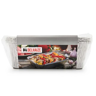 Delhaize | 5 Barquettes Aluminium+ Couvercles | 1.5L 