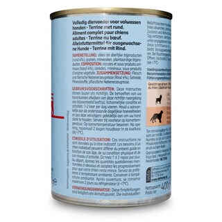 Delhaize | Hondenvoeding | Terrine | Adult | Rund 