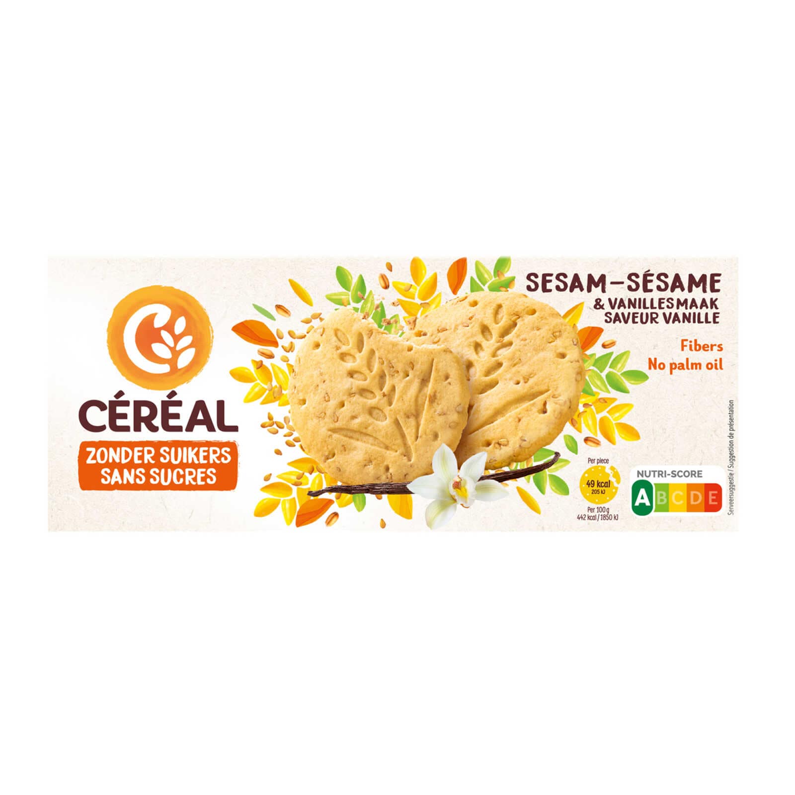 Céréal Koek | Sesam - Vanille | Laag suikergehalte