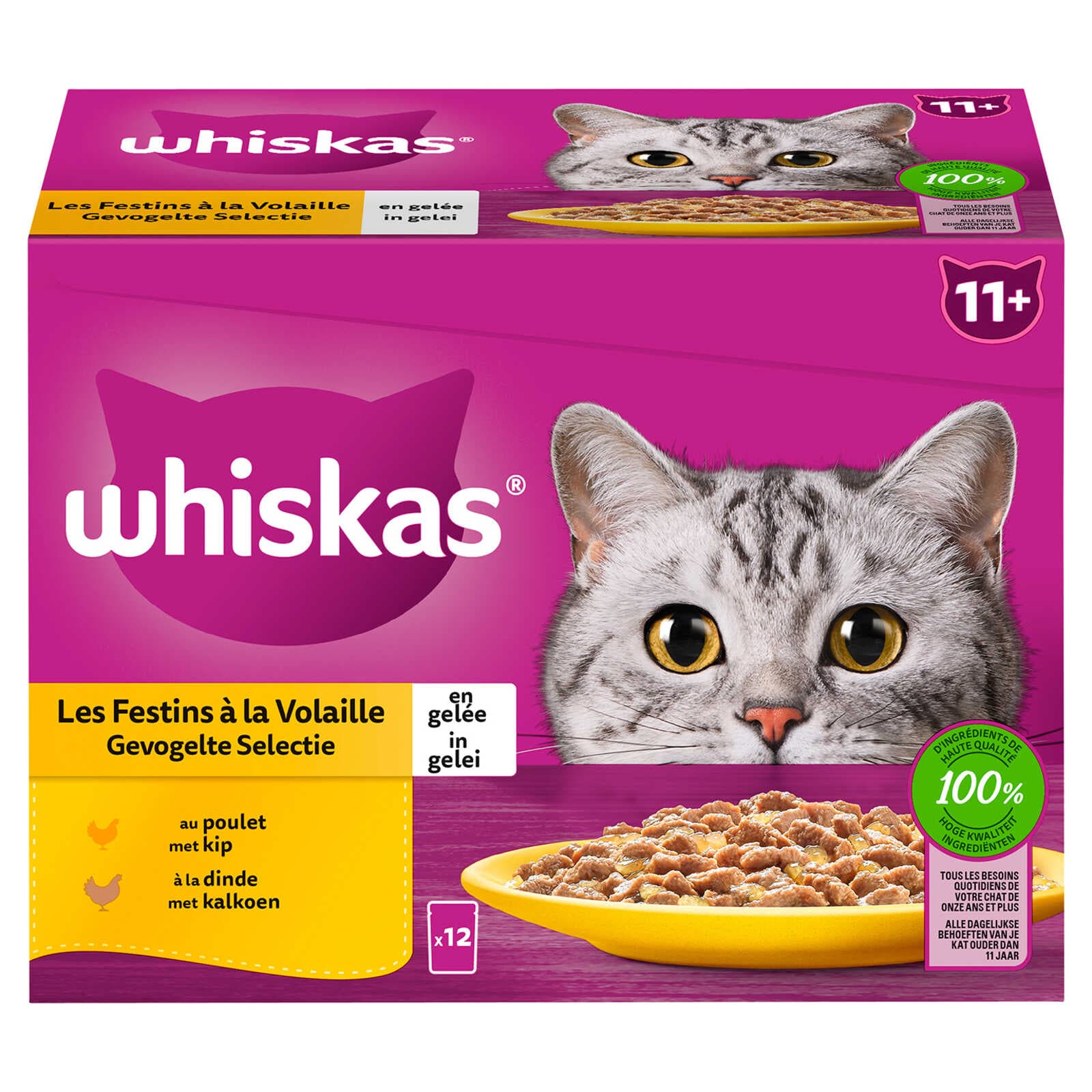 Whiskas Kattenvoeding | Gelei | Gevogelte