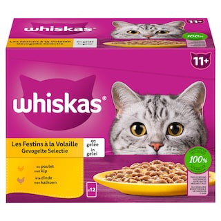 Whiskas | Kattenvoeding | Gelei | Gevogelte 12 x 85 gr