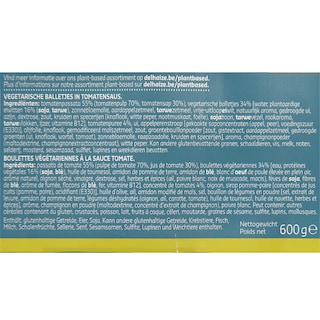 Delhaize | Plant-Based | Boulettes tomate végétariens 600 gr