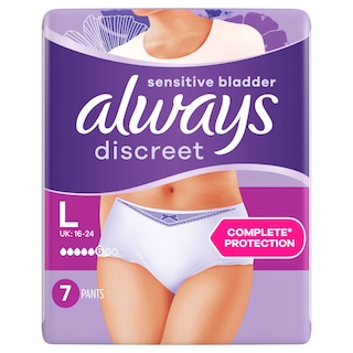 Always | Discreet | Culottes | Fuites Urinaires | Taille L 