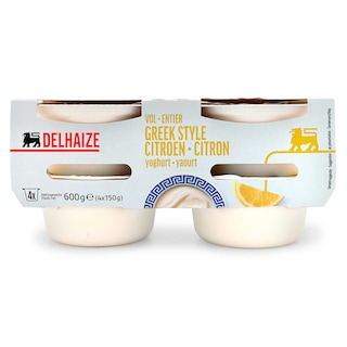Delhaize | Yoghurt | Greek Style | Vol | Citroen 4 x 150 gr