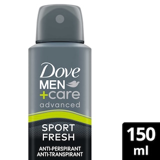 Dove | Men + Care | Advanced Care | Deodorant Spray | Anti-transpirant Sport Fresh Active | 150 ml 15 cl