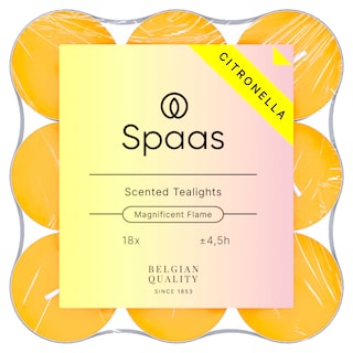 Spaas | Bougies | Chauffe-Plat | Citronnell | jaune 18 pc