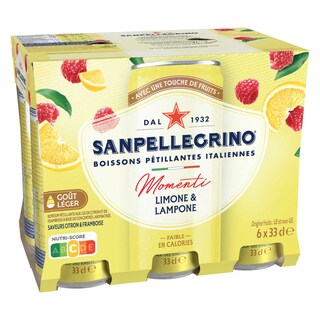 San Pellegrino | Momenti | Citron et framboise 6 x 33 cl