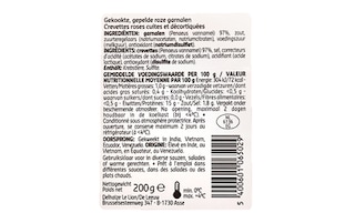 Delhaize | Scampi's | Gekookt | Gepeld 200 gr