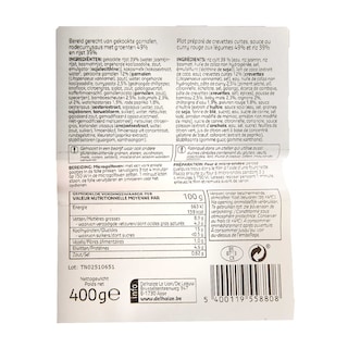 Delhaize | Scampi | curry rouge | Riz 