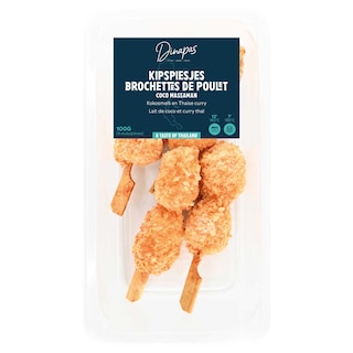 Dinapas | Brochette de poulet | Coco masaman 