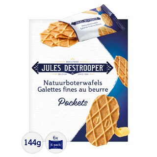 Jules Destrooper | Natuurboterwafels | Pocket 144 gr
