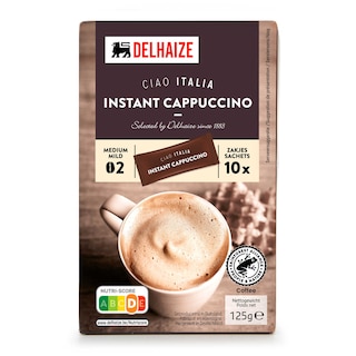 Delhaize | Café | Cappuccino | Instant | Sachets 10 x 12,5 gr