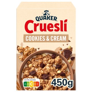 Quaker | Cruesli | Ontbijtgranen | Cookies cream 450 gr