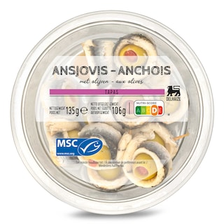Delhaize | Apero | Ansjovis met olijven 