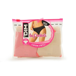 Dim | Paris | Slips Pocket dent. | roze/beige caram | 36/38 