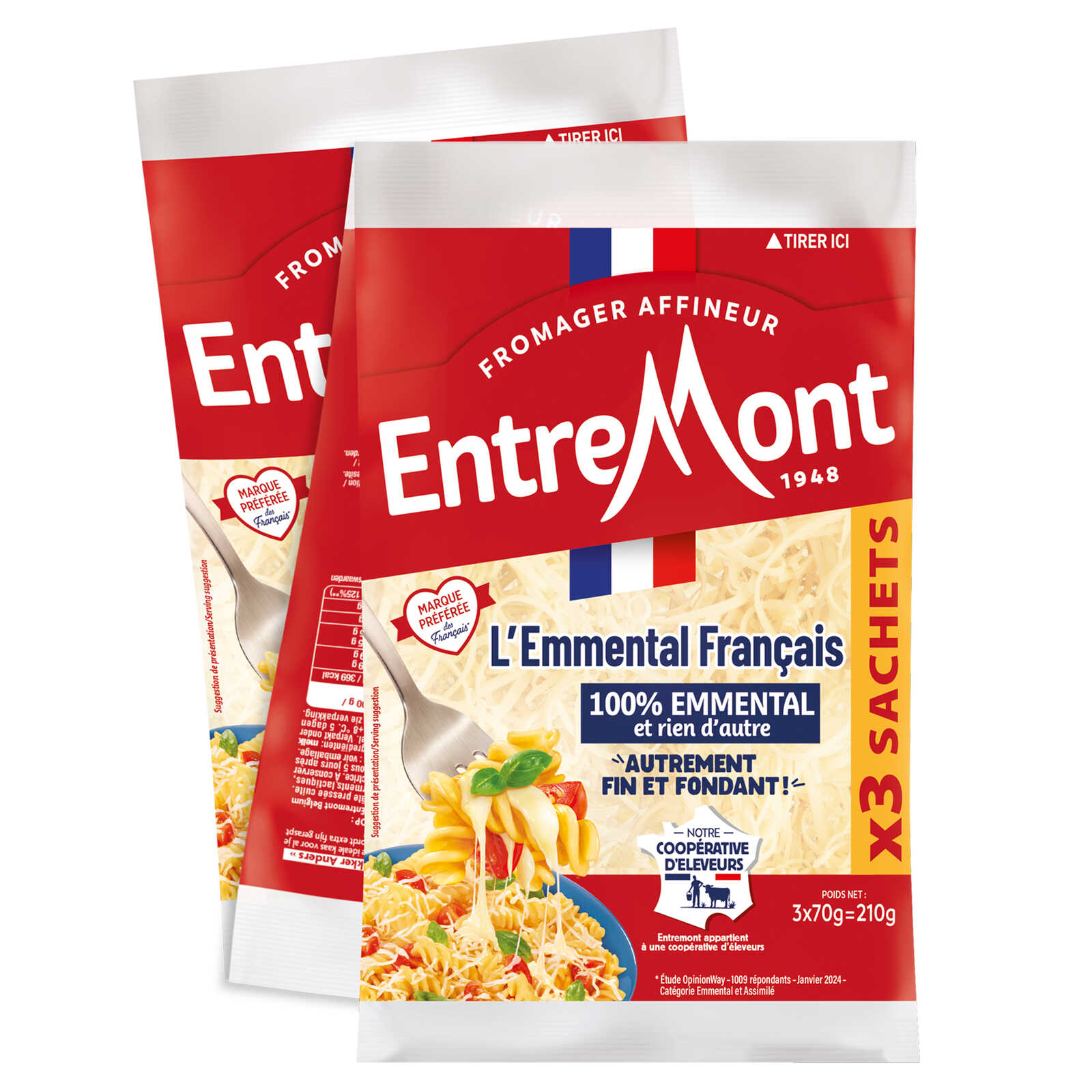 Entremont Kaas | Emmental | Geraspt