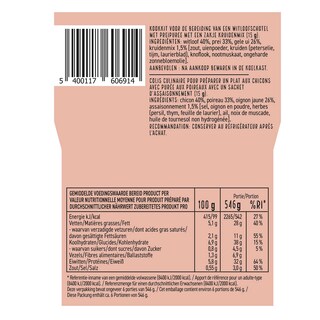 Delhaize | Boîte de repas | Plat de chicon 1,005 kg