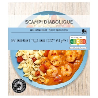 Delhaize | Scampis | Diabolique | Pasta 450 gr