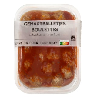 Delhaize | Boulettes | Sauce tomate 