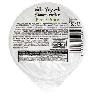 Delhaize | Yaourt | Entier | Poire à cuire 180 gr