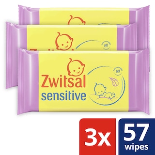 Zwitsal | Lingettes | Sensitive | 2+1 Gratuit 