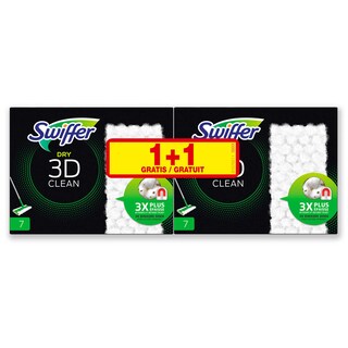 Swiffer | 2x7st | 3D floor dry | Recharges | Promopack 1+1 