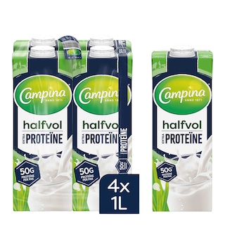 Campina | Melk | Halfvol | Proteïne 4 x 1 l