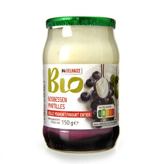 Delhaize | Bio | Yoghurt | Mager | Blauwe bosbes | 3+1 | Bio 