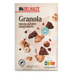 Delhaize | Granola | Chocolade & hazelnoten | Stevia 