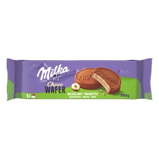 Milka | Koekjes | Choco Wafer | Hazelnoot 