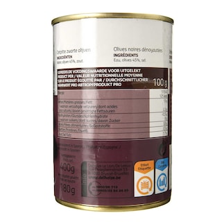 Delhaize | Olives | Noire | Dénoyautées 