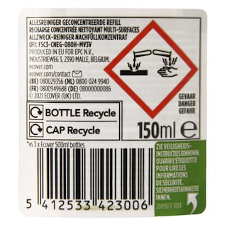 Ecover | Nettoyant Multi-Usages | Concentré |  0,15L | Eco 