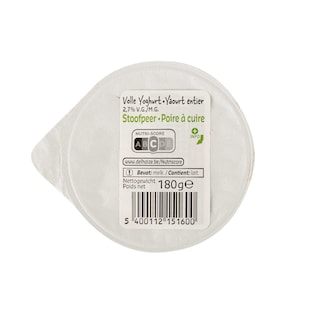 Delhaize | Yaourt | Entier | Poire à cuire 