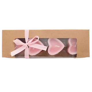Delhaize | bougie coeur st Valentin 4 pc