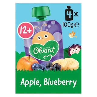 Olvarit | Gourde | Myrtille Cassis | 12M 4 x 100 gr