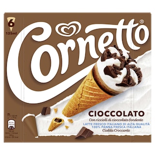 Cornetto | Chocolade 6 x 12,5 cl