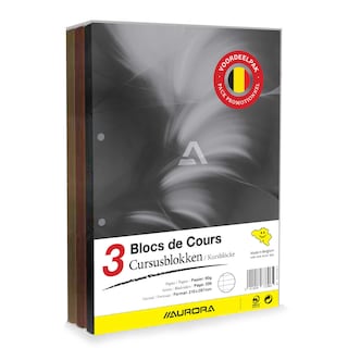 Aurora | Blocs de cours | A4 | Ligné 