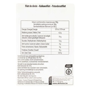 Delhaize | Filet de poitrine | Dinde +/- 750 gr