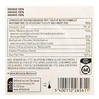 Delhaize | Morceaux ananas 